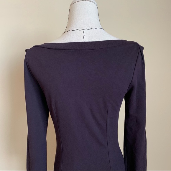 All Saints Emelle Dress in Liquorice Dark Purple Bodycon Goth sz 4 - Picture 7 of 12